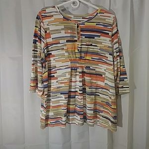 Liz Claiborne Plus Size Colorful Casual Top